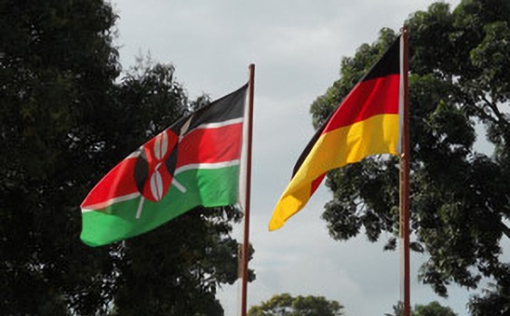 Flagge von Kenia und Deutschland
